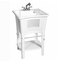 Zenna Home Sanitation Station, Premium Utility Sink: For Laundry Room, Basement, Garage, Bathroom, Kitchen