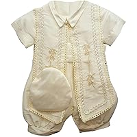 Newdeve Baby Boys Christening Baptism Set Ivory Outfit With Hat