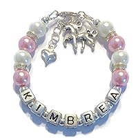 Personalized UNICORN Charm Bracelet-Horse Charm Bracelet-Birthday Gift