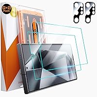 MRGLAS 2+2 Packs for Samsung Galaxy S24 Ultra Screen Protector 6.8 inch with Camera Lens Protector [Auto-Dust Removal] HD 9H Tempered Glass [10X Military Protection], Bubble Free, Case Friendly