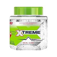 Xtreme Pro-Expert Clear Styling Hair Gel, Alcohol-Free 24-Hours Control With Aloe Vera, 15.87 oz (Pack of 12)