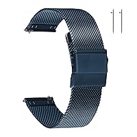 EACHE Stainless Steel Mesh Watch Band for Mens Women, Quick Release Mesh Watch Straps 12mm 14mm 16mm 18mm 20mm 22mm