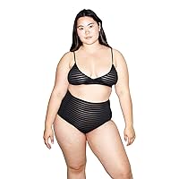 American Apparel Women's Standard Shadow Stripe High Waist Brief