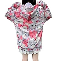 Kawaii Hoodie for Womens - Hoodies Sweatshirt Hoodie Fashion Kawaii Hoodies Streetwear Harajuku Cute Women Hoodies (Color : Pink, Size : Small)