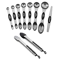 Spring Chef Stainless Steel Magnetic Measuring Spoons, Set of 8 & 12