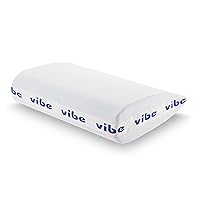 Vibe Smart Edge Multi-Position Gel Infused Memory Foam Pillow, Standard, White