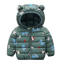 Jacket for Girls Size 6 Winter Outerwear Hooded Girl Toddler Coat Jacket Warm Boy Windproof Girls Quilted Coat