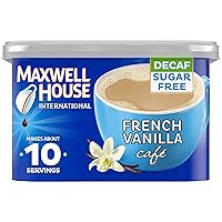Maxwell House International French Vanilla Café-Style Decaf Sugar Free light_roast Beverage Mix, 4 oz. Canister