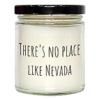 Nevada-Themed Mother's Day Funny Gifts for Her | There's No Place Like Nevada 9oz Vanilla Soy Candle, Mother's Day Unique Gifts from Nevada, Gifts for Mom