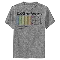 STAR WARS Millennium Falcon Colored Boys Short Sleeve Tee Shirt