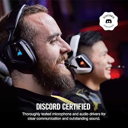 CORSAIR Void PRO RGB Wireless Gaming Headset - Dolby 7.1 Surround Sound Headphones for PC - Discord Certified - 50mm Drivers - Carbon