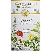 CELEBRATION HERBALS Fennel Seed Blonde Tea Organic 24 Bag, 0.02 Pound