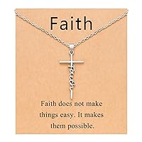UPROMI Cross Necklace for Women Christian Gifts for Mom/Daughter/Nana/Strength