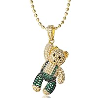 3D Bear Pandent Necklace Made with Crystals from Austria, 17