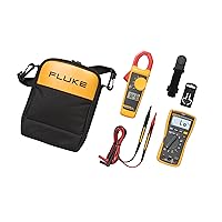 117/323 Kit Multimeter and Clamp Meter Combo Kit For Residential And Commercial Electricians, AC/DC Voltage, AC Current 400 A, Includes Test Leads, TPAK And Carrying Case