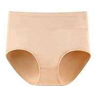 Women's Briefs Cotton Underwear High Waist Stretch Comfortable Panties Moisture-Wicking Cotton Panty Underpants