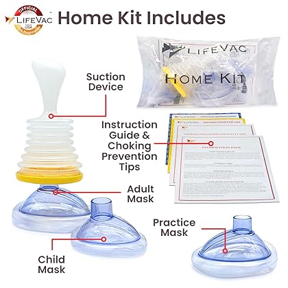 LifeVac Home Kit - Portable Suction Rescue Device, First Aid Kit for Kids and Adults, Portable Airway Suction Device for Children and Adults