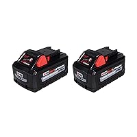 Milwaukee 48-11-1880 18V Lithium-Ion 8.0Ah Battery 2 Pack Milwaukee 48-11-1880 18V Lithium-Ion 8.0Ah Battery 2 Pack