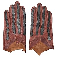Pre-Loved Skeleton Lambskin Gloves Red
