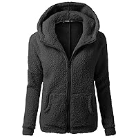 Womens Full Zip Up Sherpa Fleece Hoodie Jacket Coat Winter Warm Outwear