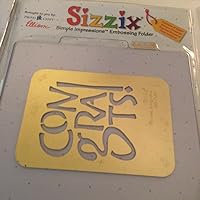 Sizzix Simple Impressions Embossing Folder - Phrase, Congrats!