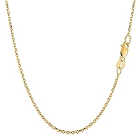 Jewelry Affairs 14k Yellow Gold Cable Link Chain Necklace, 1.5mm