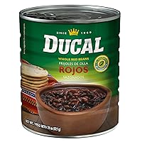 Ducal Whole Red Beans Canned 29 Oz Pack of 12 - Goya Red Whole Beans Vegetarian without Preservatives - Natural Source of Iron and Calcium - Non-Gmo Gluten Free Cholesterol Free Low Glycemic Rate
