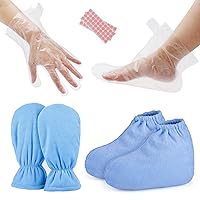 Paraffin Wax Mitts for Hand and Feet, Segbeauty Paraffin Bath Mitts & Booties with Double Terry Clothes, Snug Elastic Opening Paraffin Glove & Sock for Thermal treat-ment Wax Machine Hot Wax thera-py