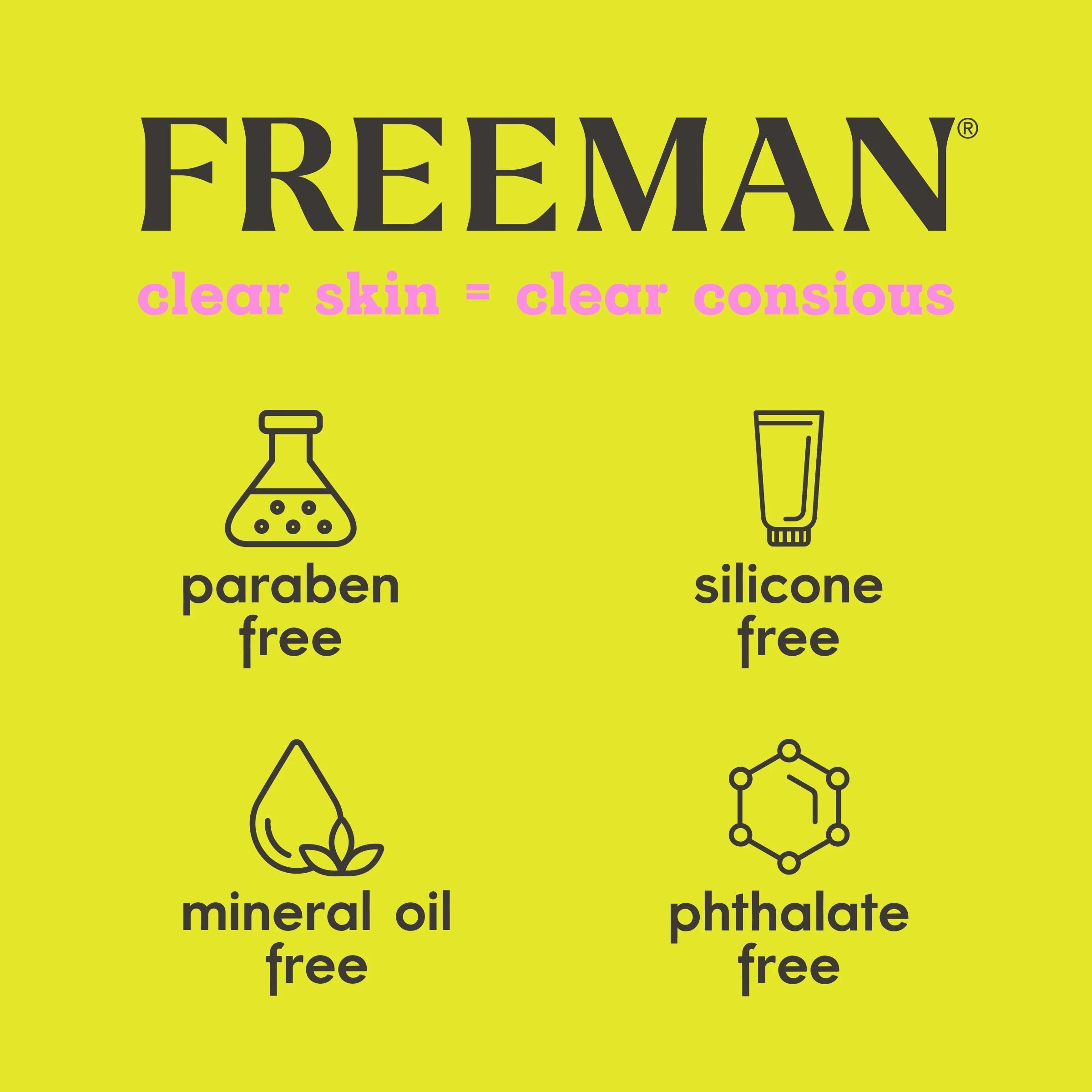 Freeman Naturals Facial Mask Variety Bundle, Peel-Off, Gel & Cream Face Masks, Hydrating, Brightening, & Nourishing Skincare, Natural Ingredients, Travel Size, 0.33 fl. oz./10 ml Sachets, 12 Count