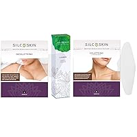 SilcSkin Chest & Neck Care Bundle - Contains 1 Decollette Pad, 1 Collette (neck) Pad, and Skin Cleanser - Gentle Water Based Cleansing Formula
