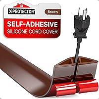 Floor Cord Cover X-Protector – Overfloor 1.52m Silicone Cord Protector – Ideal Extension Cord Cover to Protect Wires On Floor – Self-Adhesive Power Cable Protector (5ft.)