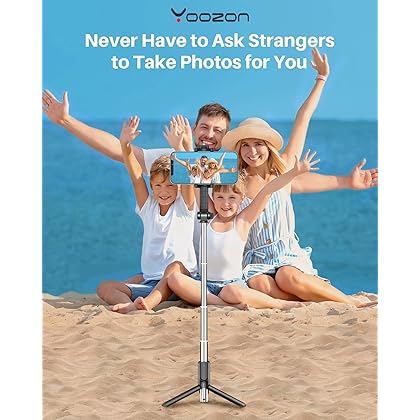 Portable Selfie Stick Tripod for iPhone - Versatile Selfie Stick Remote with Cold Shoe & 1/4