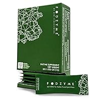 FODZYME Digestive Enzymes to Digest FODMAPs in Onion, Garlic, Bread, Beans, Legumes, and Dairy - 30 Dose On The Go Kit for Travel, Dining Out, Family Meals