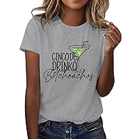Cinco De Mayo Shirts for Women Mexican Fiesta Party Short Sleeve Drinking T Shirt Graphic Tees Funny Cute Tops Fashion