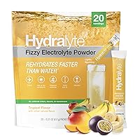 HydraLyte Electrolyte Powder Packets | Sparkling Tropical Hydration Packets | Fast Dissolve Electrolyte Powder for Rehydration Solutions | Low Sugar Hydration Powder Packets (8 oz Serving, 20 Count)