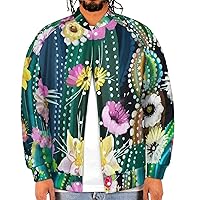 Blooming Cactus Succulents Baseball Jacket Men Vintage Motorcycle Jackets Unisex Coats Streetwear