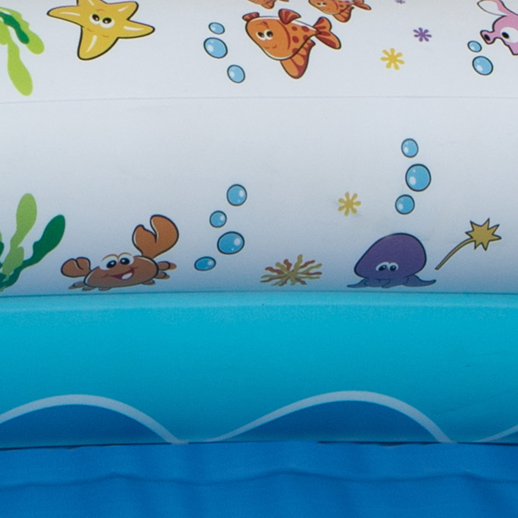 Mommy's Helper Inflatable Bathtub for Baby & Toddler; Saddle Horn Baby Bath Seat Keeps Baby from Sliding; Whimsical Ocean Design Makes Toddler Bath time Fun; Recommended Age 6 to 24 Months