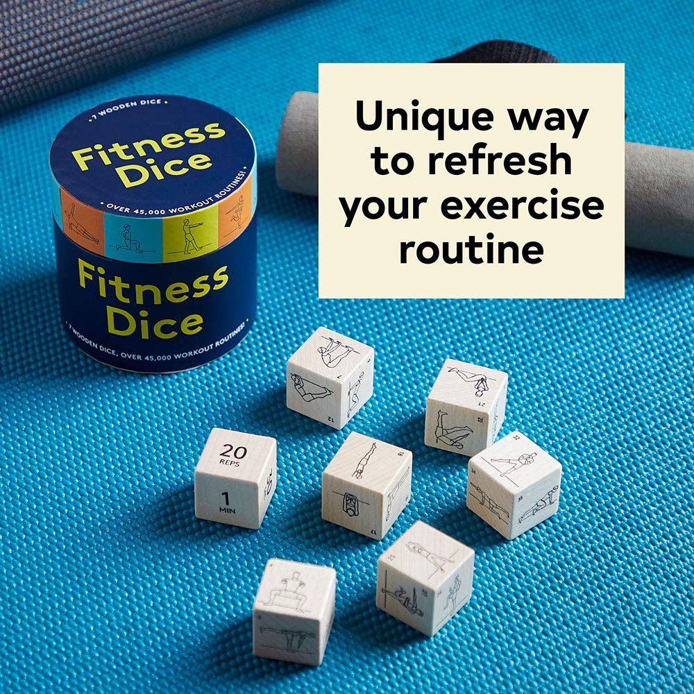 Chronicle Books Fitness Dice: 7 Wooden Dice, Over 45,000 Workout Routines