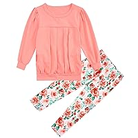 Goodstoworld Toddler Girls 2Pcs Pants Set Autumn Winter Long Sleeves Clothes Outfits Suit Sweatshirts Tops