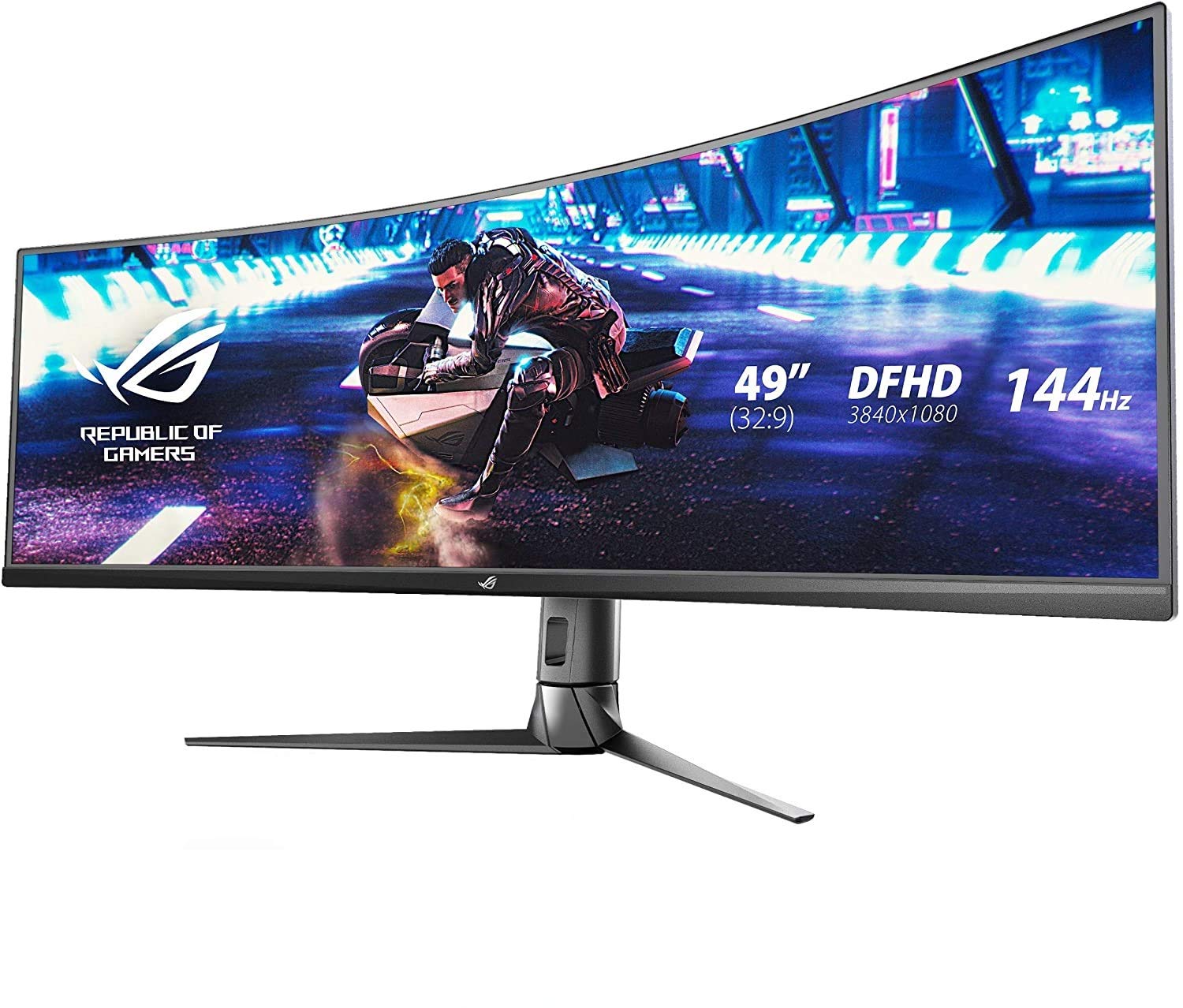 Asus ROG Strix XG49VQ 49” Curved Gaming FreeSync Monitor 144Hz Dual Full HD HDR Eye Care with DP HDMI Black