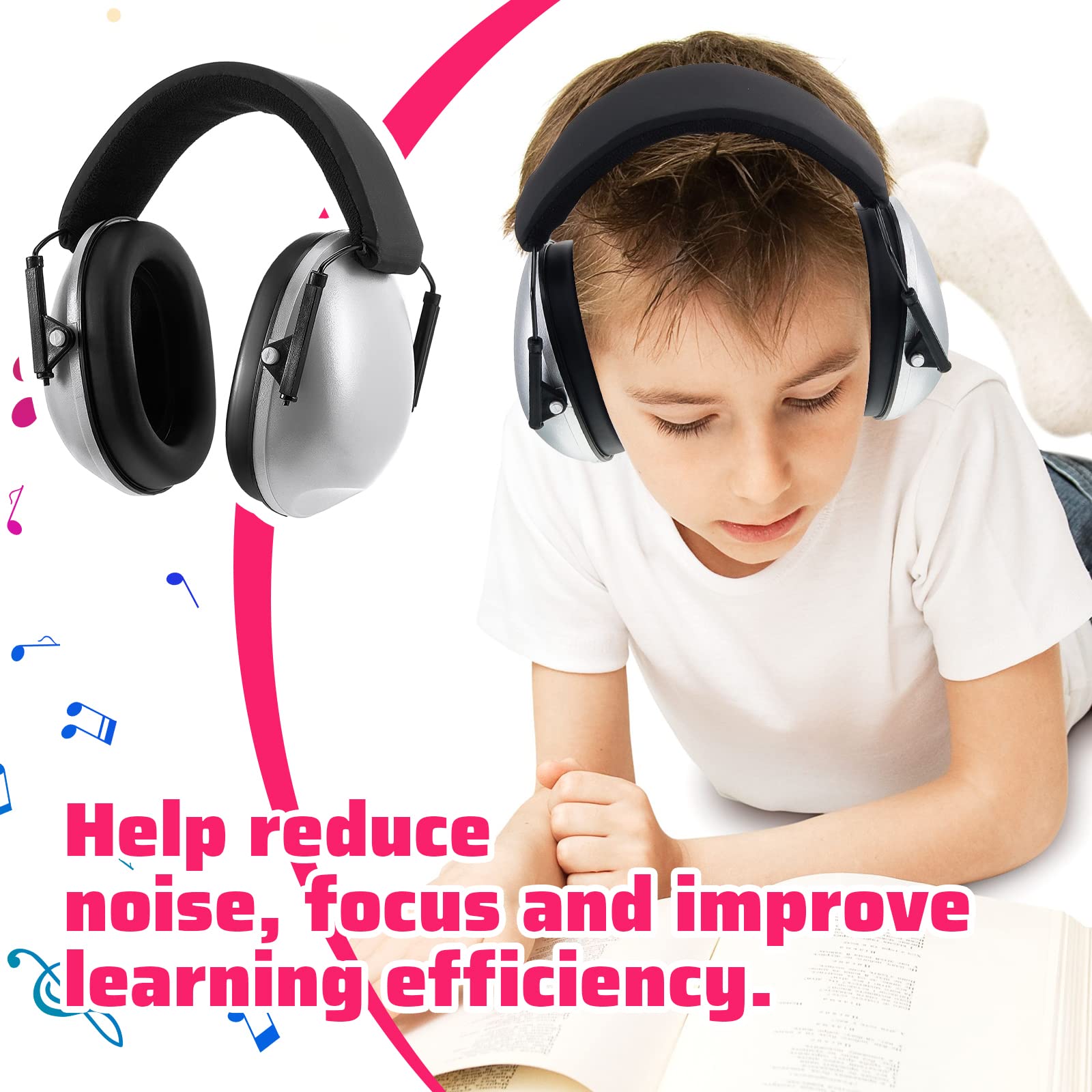 Amylove Kids Ear Protection Noise Earmuffs Bulk 27dB Adjustable Hearing