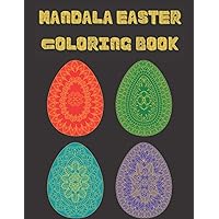 Mandala Easter Coloring Book: Vintage Flower Illustrations, 50 Geometric and Mandala Patterns to Color, Geometric Easter Egg for Stress Relief and Relaxation For Adults, Size 8.5 x 11 inch