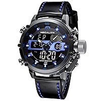 MEGALITH Mens Watches Waterproof Digital Military Sport Tactical Multifunction Heavy Duty Led Digital Watch for Men, Alarm Stopwatch, Nylon/Leather Strap