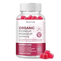 Premium Organic Potassium Magnesium Gummies - High Absorption Potassium Gummies Supplements for Leg Cramps & Muscle - Chewable Gummy for Women Men Adults Kids