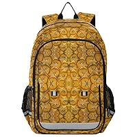 ALAZA Tropical Coconut Palm Trees Fruits Pineapples Colorful Peel Pineapple Backpacks Travel Laptop Backpack