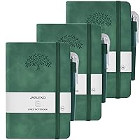 3 Pack Pocket Notebook Journal - Total 480 Pages Lined Paper, A6 Hardcover Small Notebooks with Pen for Work, Leather Writing Journal for Men Women, 3.7”x 5.7” Mini Notepad & Daily