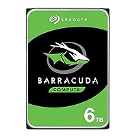 Seagate BarraCuda 6TB Internal Hard Drive HDD – 3.5 Inch SATA 6 Gb/s 5400 RPM 256MB Cache for Computer Desktop PC – Frustration Free Packaging (ST6000DMZ03)
