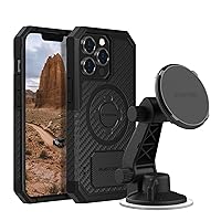 Rokform - iPhone 13 Pro Rugged Case + Magnetic Windshield Suction Phone Mount