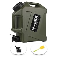 3.2 Gallon (12L) Portable Water Containers with Spigot, BPA Free Water Jug, Military Green Water Tank, Multifunction Water Storage Containers for Camping Outdoor Hiking,Emergency Stroage