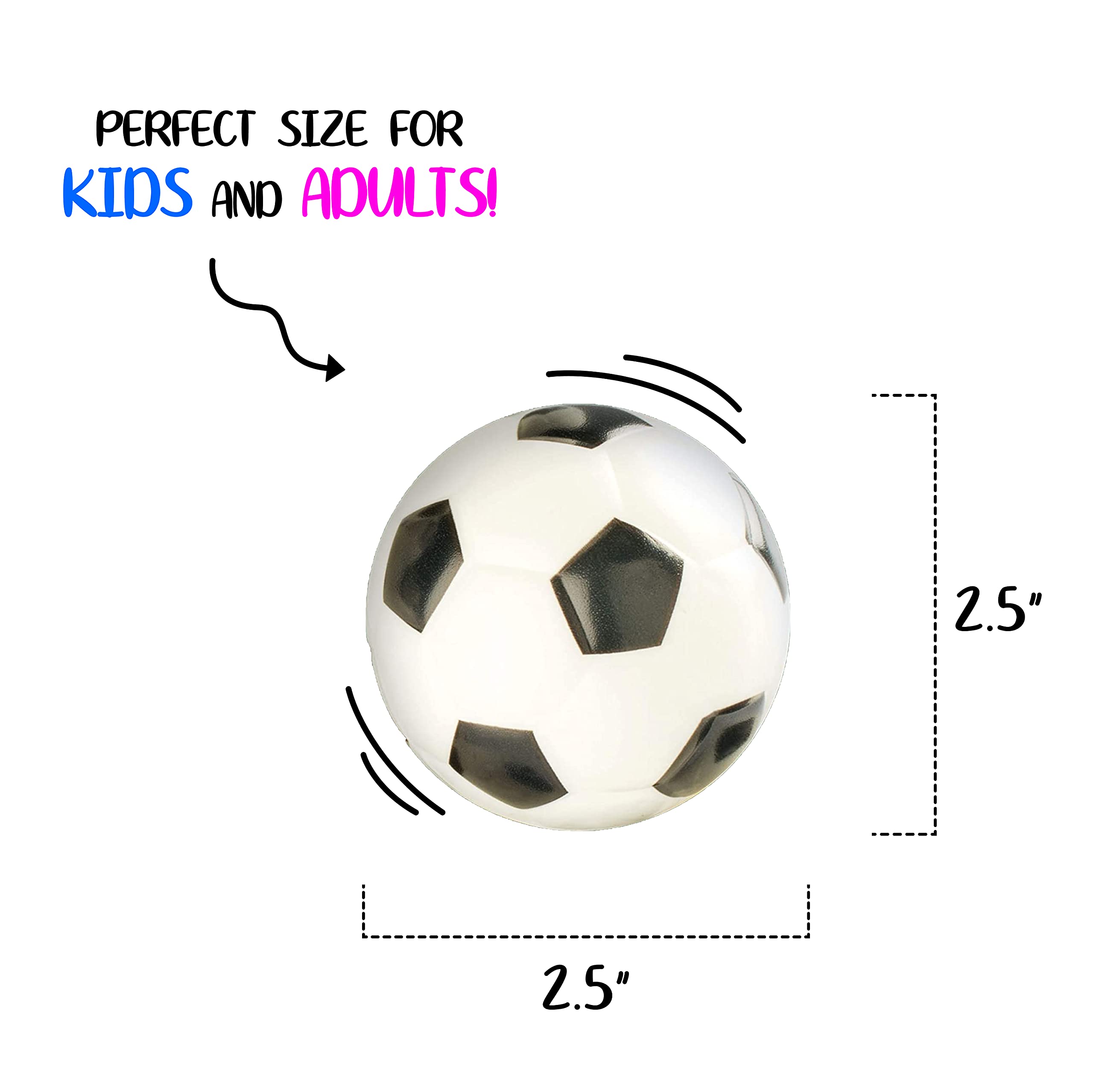 Soccer Sports Stress Balls Bulk Pack of 12 Relaxable 2